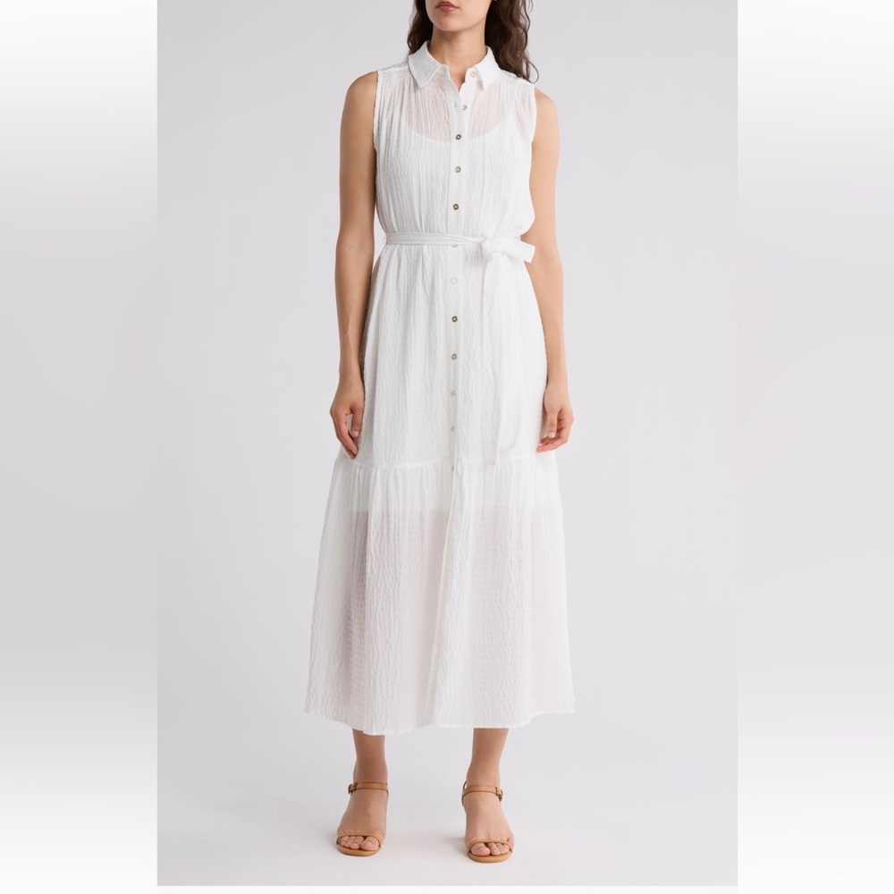 Tommy Hilfiger white Sleeveless Maxi Dress